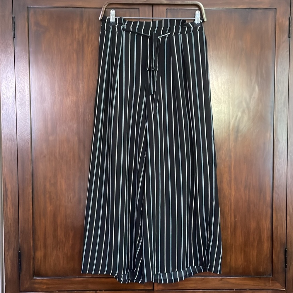 Worn 1x! Paper Bag Flowy Wide Pants